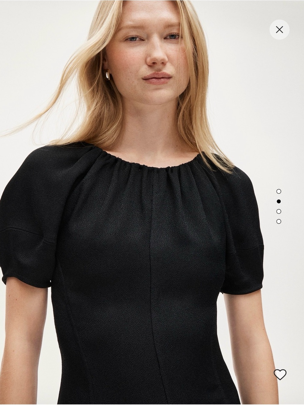 J. Crew Black Puff-Sleeve Midi Dress Boucle - Picture 2 of 4